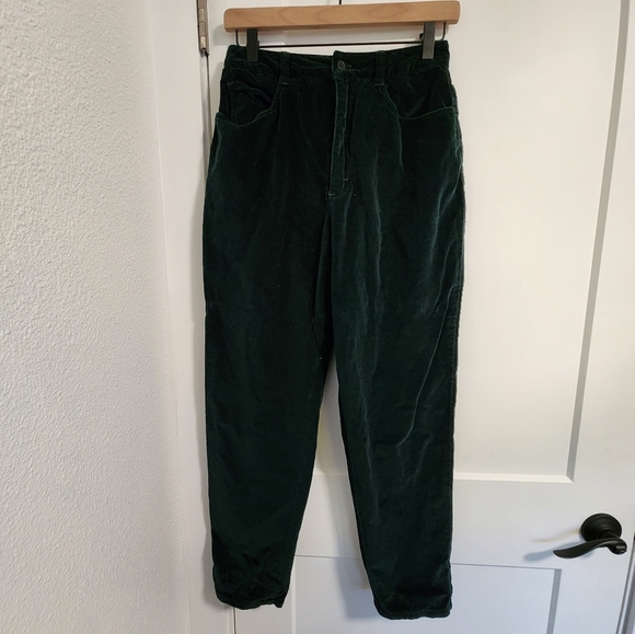 Vintage Talbots Emerald Green Velvet Slim Fit Jeans - Picture 2 of 11
